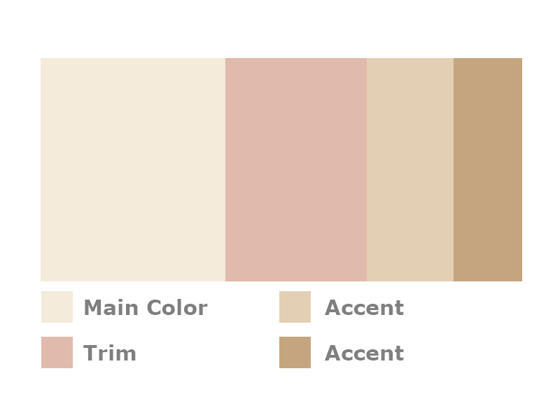 Design With Three Main Color Example Palette Example – Home Virtual Design- Home Visign